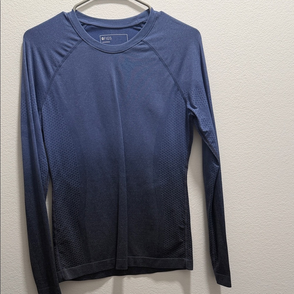 Figs Navy Long-Sleeve Performance Shirt
